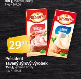 Président Tavený sýrový výrobek