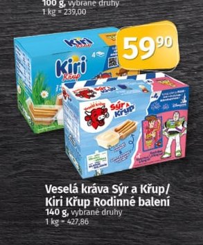Veselá kráva Sýr a Křup/ Kiri Křup Rodinné balení