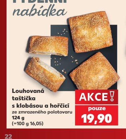 Louhovaná taštička s klobásou a hořčicí - Kaufland aktualniletaky.eu