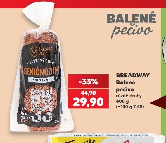BREADWAY Balené pečivo - Kaufland aktualniletaky.eu