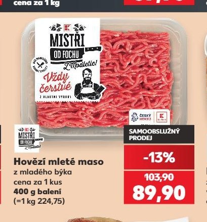 Hovězí mleté maso z mladého býka - Kaufland aktualniletaky.eu