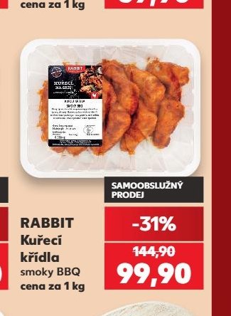 Rabbit Kuřecí křídla smoky BBQ - Kaufland aktualniletaky.eu