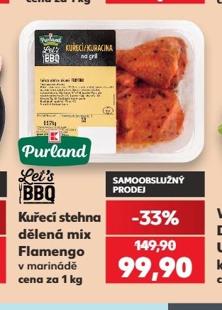 Purland Let's BBQ Kuřecí stehna dělená mix Flamengo - Kaufland aktualniletaky.eu
