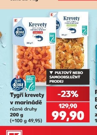 Blue Bay Tygří krevety v marinádě - Kaufland aktualniletaky.eu