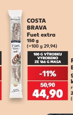 COSTA BRAVA Fuet extra - Kaufland aktualniletaky.eu
