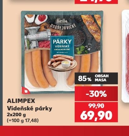 ALIMPEX Vídeňské párky - Kaufland aktualniletaky.eu