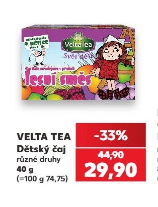 VELTA TEA Dětský čaj - Kaufland aktualniletaky.eu