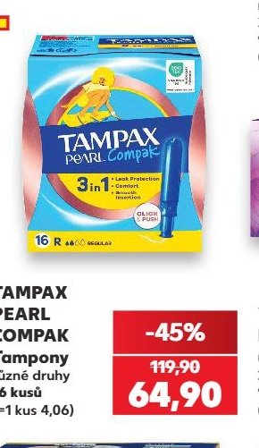 TAMPAX PEARL COMPAK Tampony - Kaufland aktualniletaky.eu