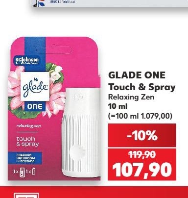 GLADE ONE Touch & Spray Relaxing Zen - Kaufland aktualniletaky.eu