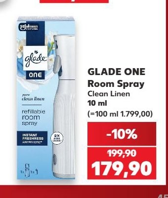GLADE ONE Room Spray Clean Linen - Kaufland aktualniletaky.eu