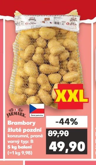 JARMARK Brambory žluté pozdní konzumní, prané 5 kg balení - Kaufland aktualniletaky.eu
