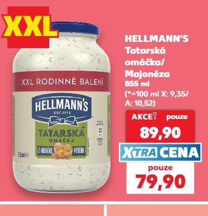 HELLMANN'S Tatarská omáčka/Majonéza 855 ml - Kaufland aktualniletaky.eu