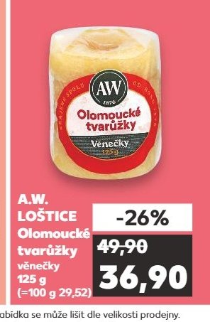 A.W. LOŠTICE Olomoucké tvarůžky věnečky 125 g - Kaufland aktualniletaky.eu