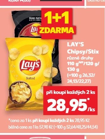 Lay's Chipsy/Stix 110-130 g - Kaufland aktualniletaky.eu