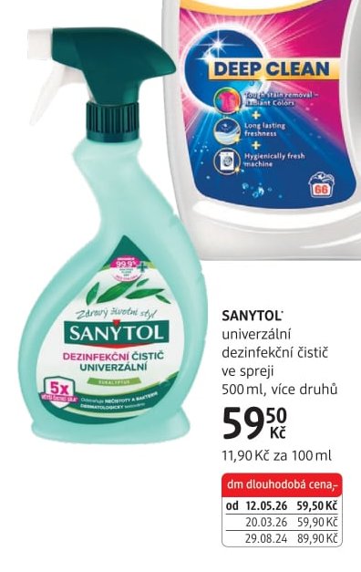 SANYTOL univerzální dezinfekční čistič ve spreji - dm drogerie aktualniletaky.eu