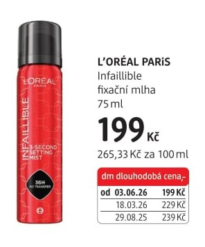 L’ORÉAL PARIS Infaillible fixační mlha 75 ml - dm drogerie aktualniletaky.eu