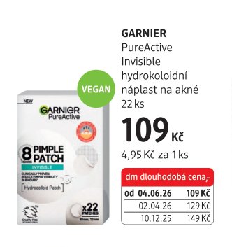 GARNIER PureActive Invisible hydrokoloidní náplast na akné 22 ks - dm drogerie aktualniletaky.eu