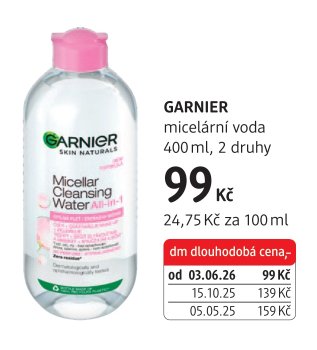 GARNIER micelární voda 400 ml, 2 druhy - dm drogerie aktualniletaky.eu