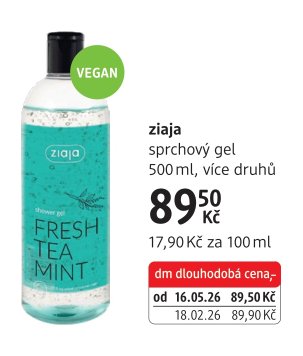 ziaja sprchový gel 500 ml, více druhů - dm drogerie aktualniletaky.eu