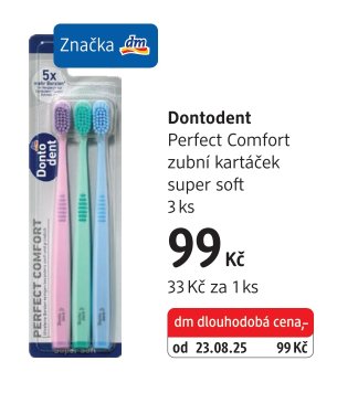 Dontodent Perfect Comfort zubní kartáček super soft 3 ks - dm drogerie aktualniletaky.eu