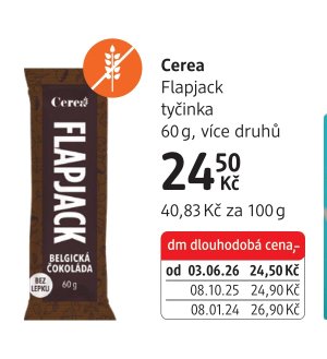 Cerea Flapjack tyčinka 60 g - dm drogerie aktualniletaky.eu