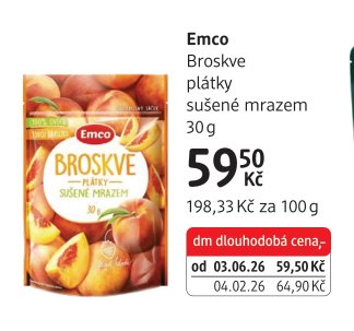 Emco Broskve plátky sušené mrazem 30 g - dm drogerie aktualniletaky.eu
