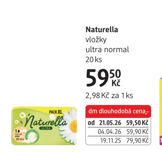 Naturella vložky ultra normal 20 ks - dm drogerie aktualniletaky.eu