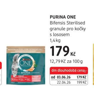 PURINA ONE Bifensis Sterilised granule pro kočky s lososem 1,4 kg - dm drogerie aktualniletaky.eu