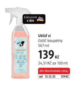 Uklid'si čistič koupelny 567 ml - dm drogerie aktualniletaky.eu