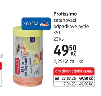 Profissimo zatahovací odpadkové pytle 35 l 22 ks - dm drogerie aktualniletaky.eu