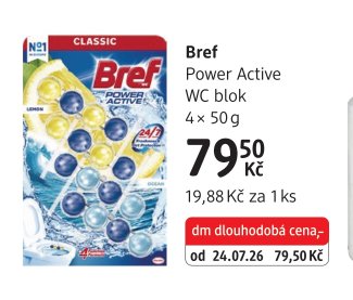 Bref Power Active WC blok 4 × 50 g - dm drogerie aktualniletaky.eu