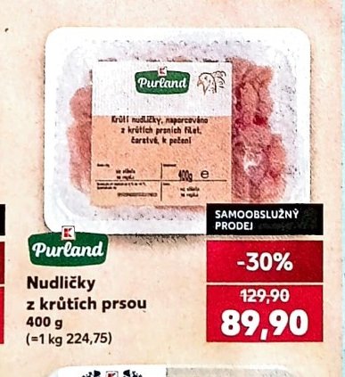 Purland Nudličky z krůtích prsou 400 g