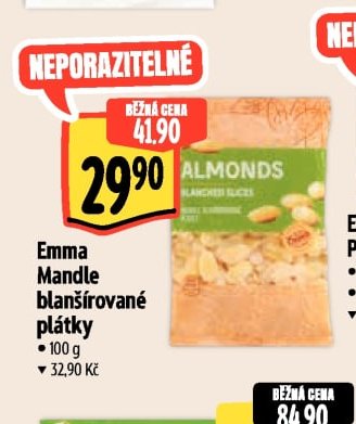 Emma Mandle blanšírované plátky