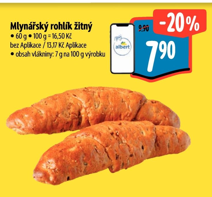 Mlynářský rohlík žitný