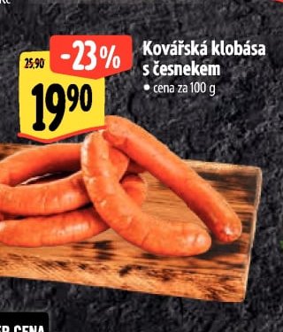 Kovářská klobása s česnekem