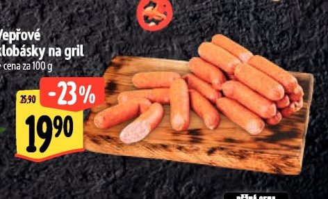 Vepřové klobásky na gril