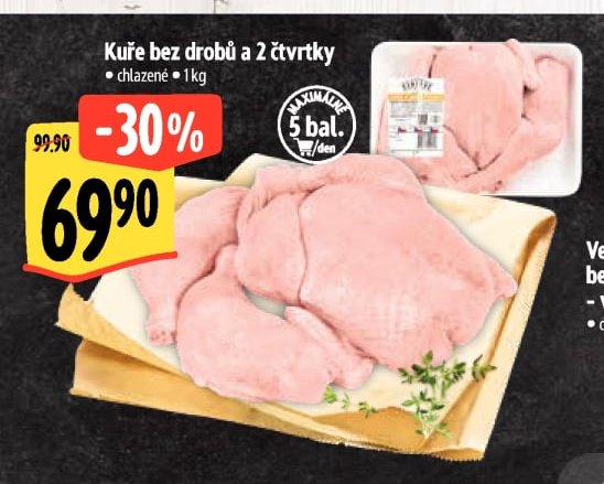 Kuře bez drobů a 2 čtvrtky