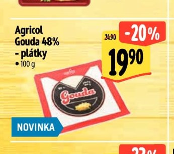 Agricol Gouda 48% - plátky