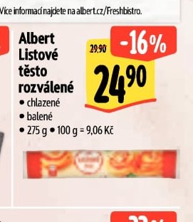Albert Listové těsto rozválené