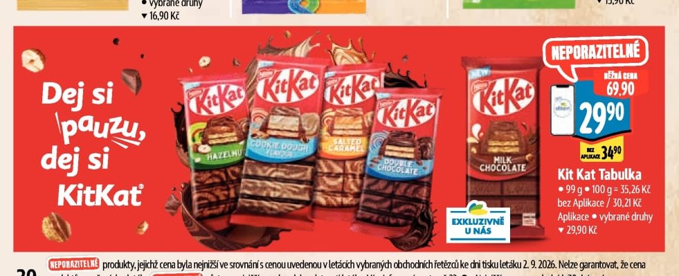 Kit Kat Tabulka