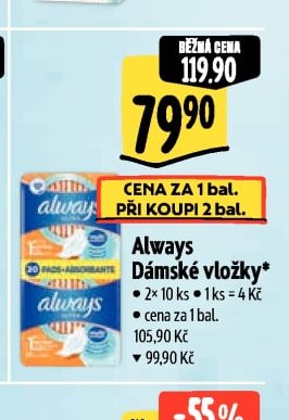 Always Dámské vložky