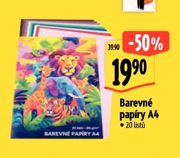 Barevné papíry A4