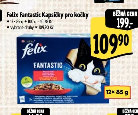 Felix Fantastic Kapsičky pro kočky 12x 85 g