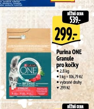 Purina ONE Granule pro kočky 2,8 kg
