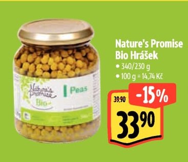 Nature's Promise Bio Hrášek