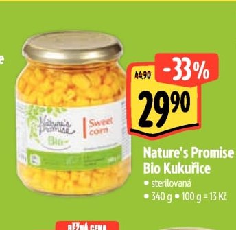 Nature's Promise Bio Kukuřice