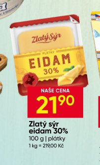 Zlatý sýr eidam 30%