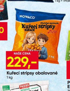 Nowaco Kuřecí stripsy obalované