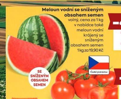 Meloun vodní se sníženým obsahem semen