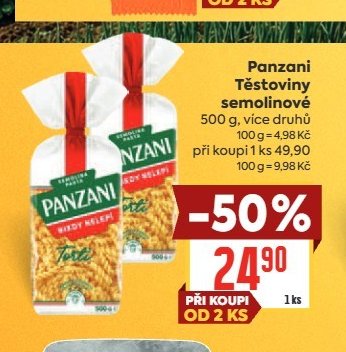 Panzani Těstoviny semolinové